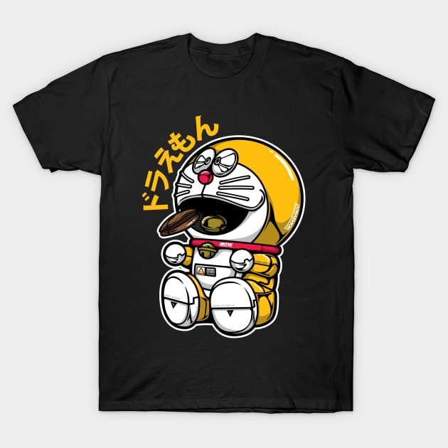 Doraemon Gold T-Shirt by Rockartworks